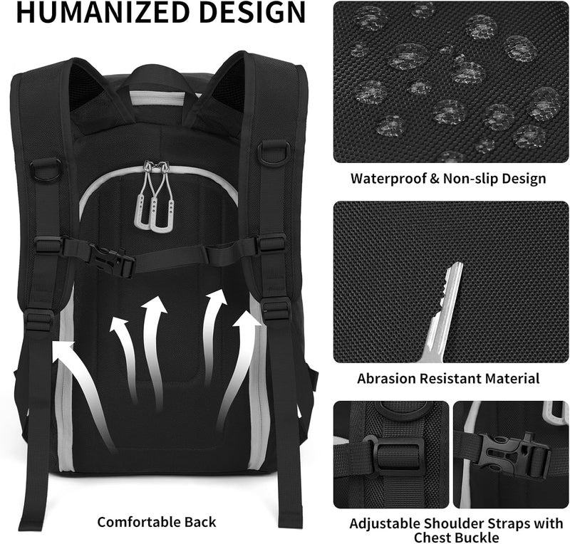 NONSAR Store 50L Ski Boot Bag - Waterproof Snowboard Boot Travel Backpack for Helmet, Googles, Gloves, Skis & Accessories for Men Women - Image 4